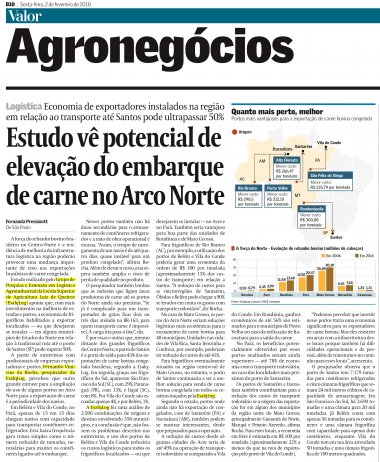 Estudo realizado pelo ESALQ-LOG identifica elevação do potencial do Arco Norte para embarque de carne