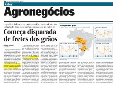 Projeção do ESALQ-LOG para o mercado de fretes de grãos é destaque na imprensa nacional